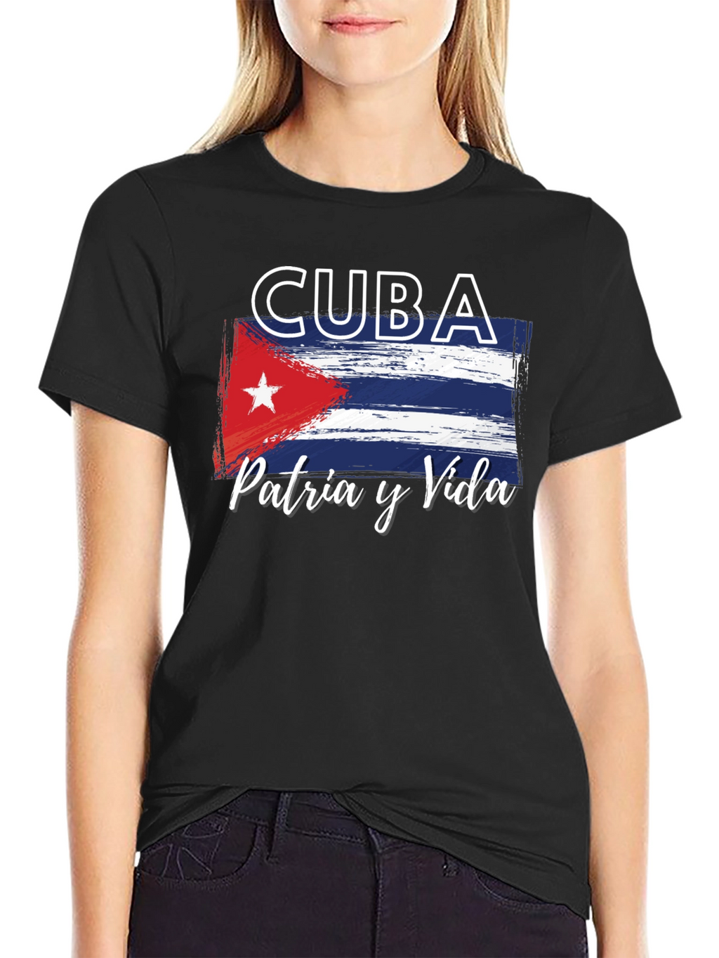 Cuba Flag T-Shirt Patria y Vida