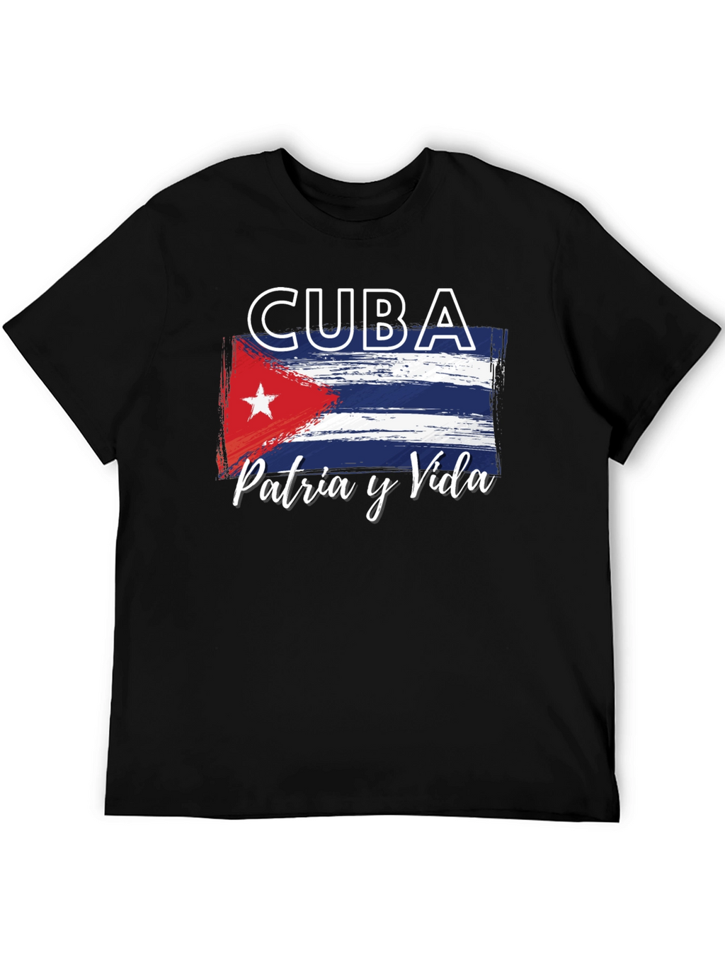 Cuba Flag T-Shirt Patria y Vida