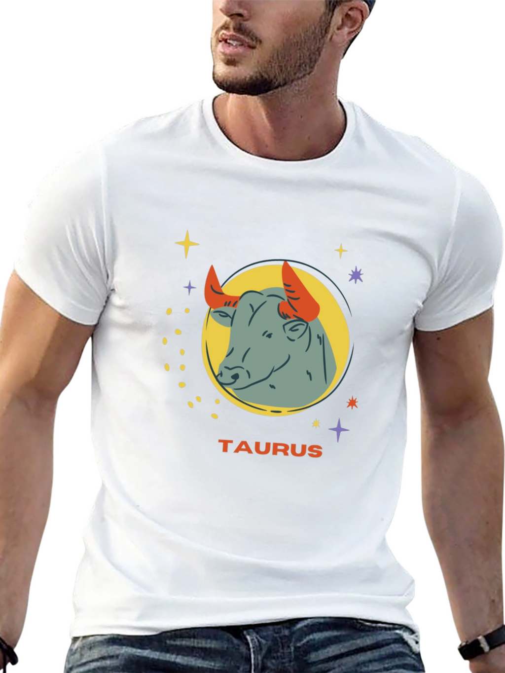 Taurus Zodiac Graphic Tee - Black Cotton Astrology Shirt