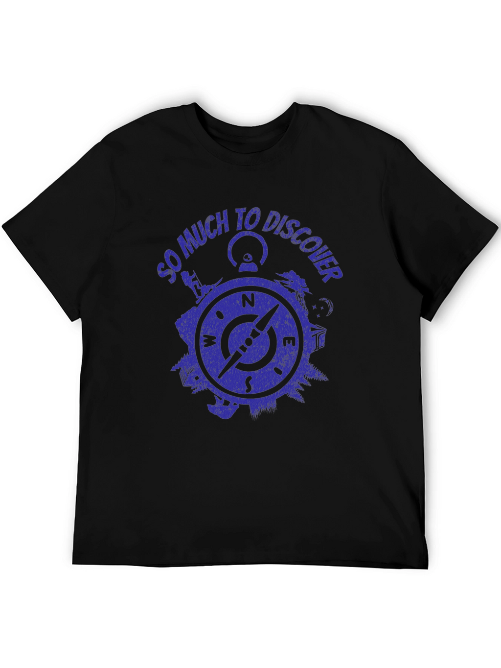 Discover Compass Graphic Mens Black T-Shirt