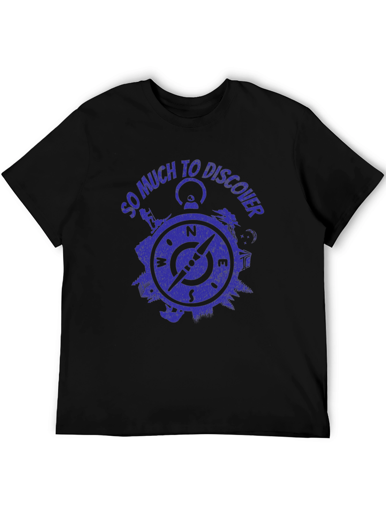 Discover Compass Graphic Mens Black T-Shirt