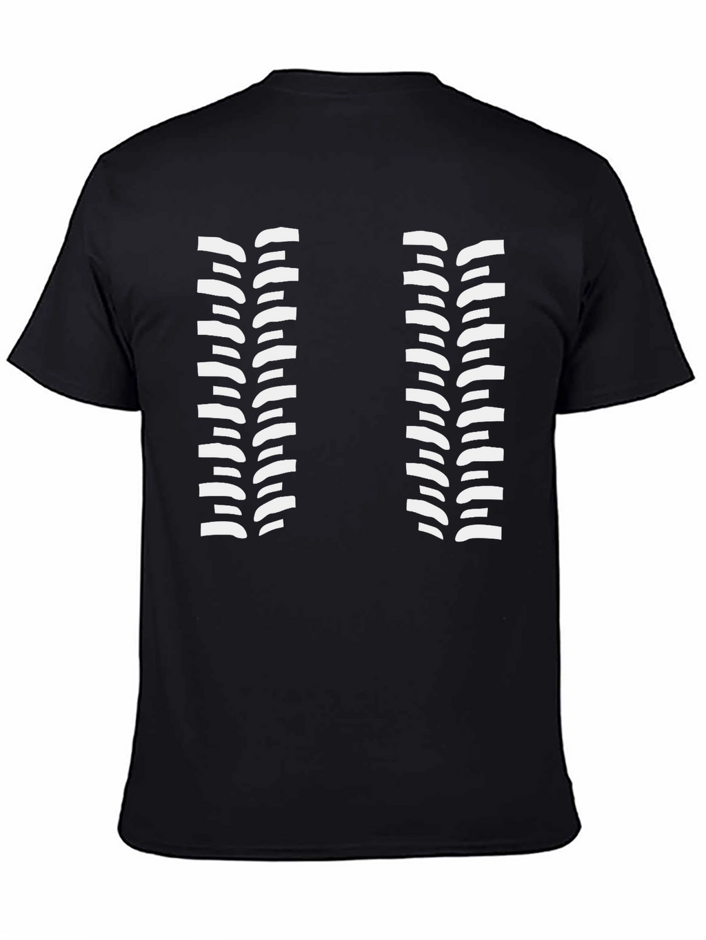 Tire Track T-Shirt - Black Cotton Graphic Tee