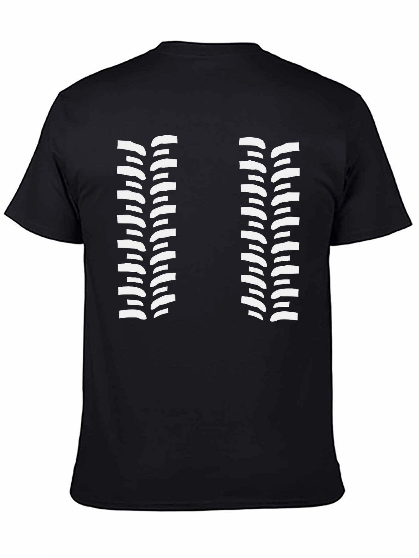 Tire Track T-Shirt - Black Cotton Graphic Tee