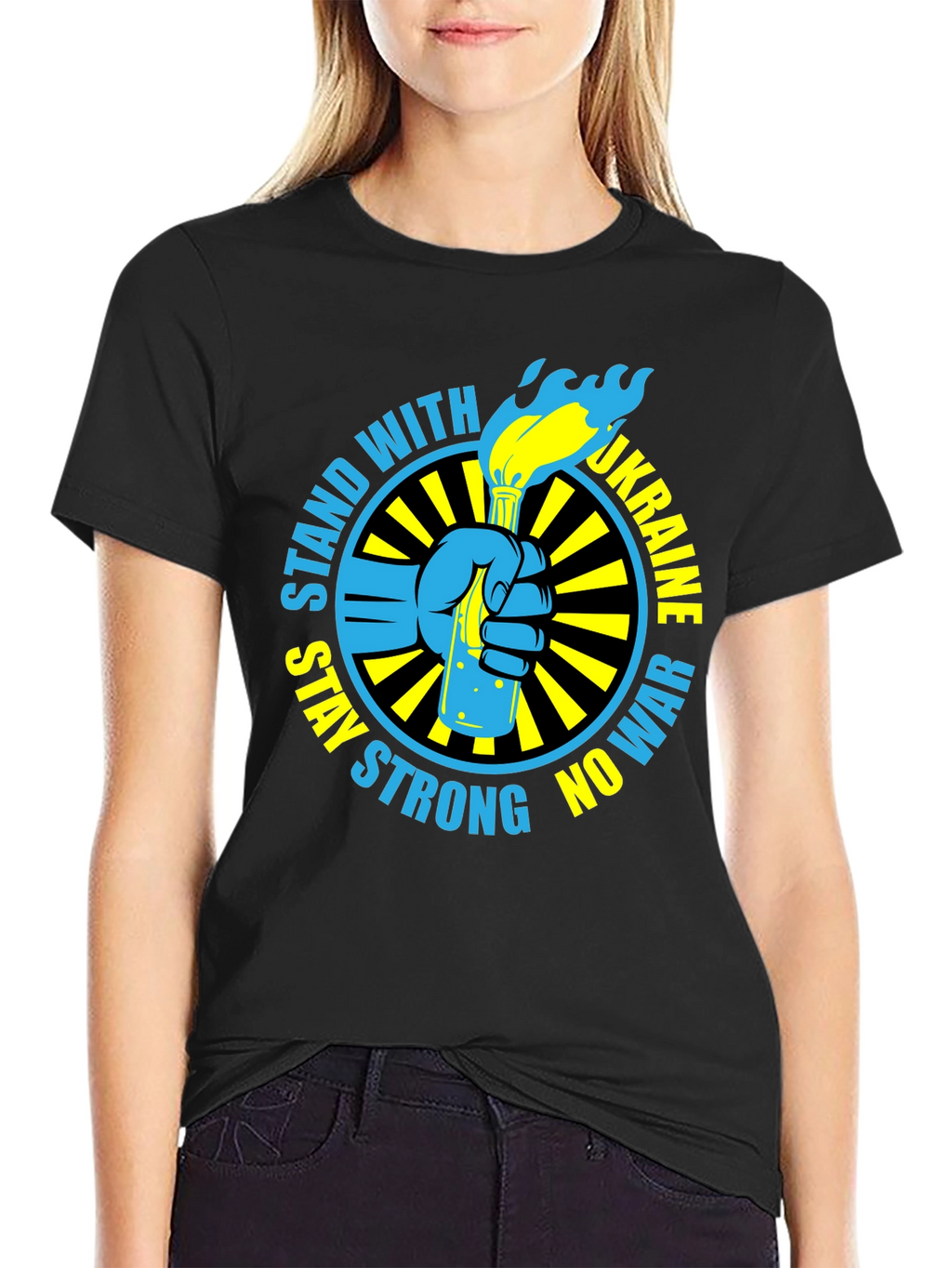 Stand with Ukraine T-Shirt - Stay Strong No War