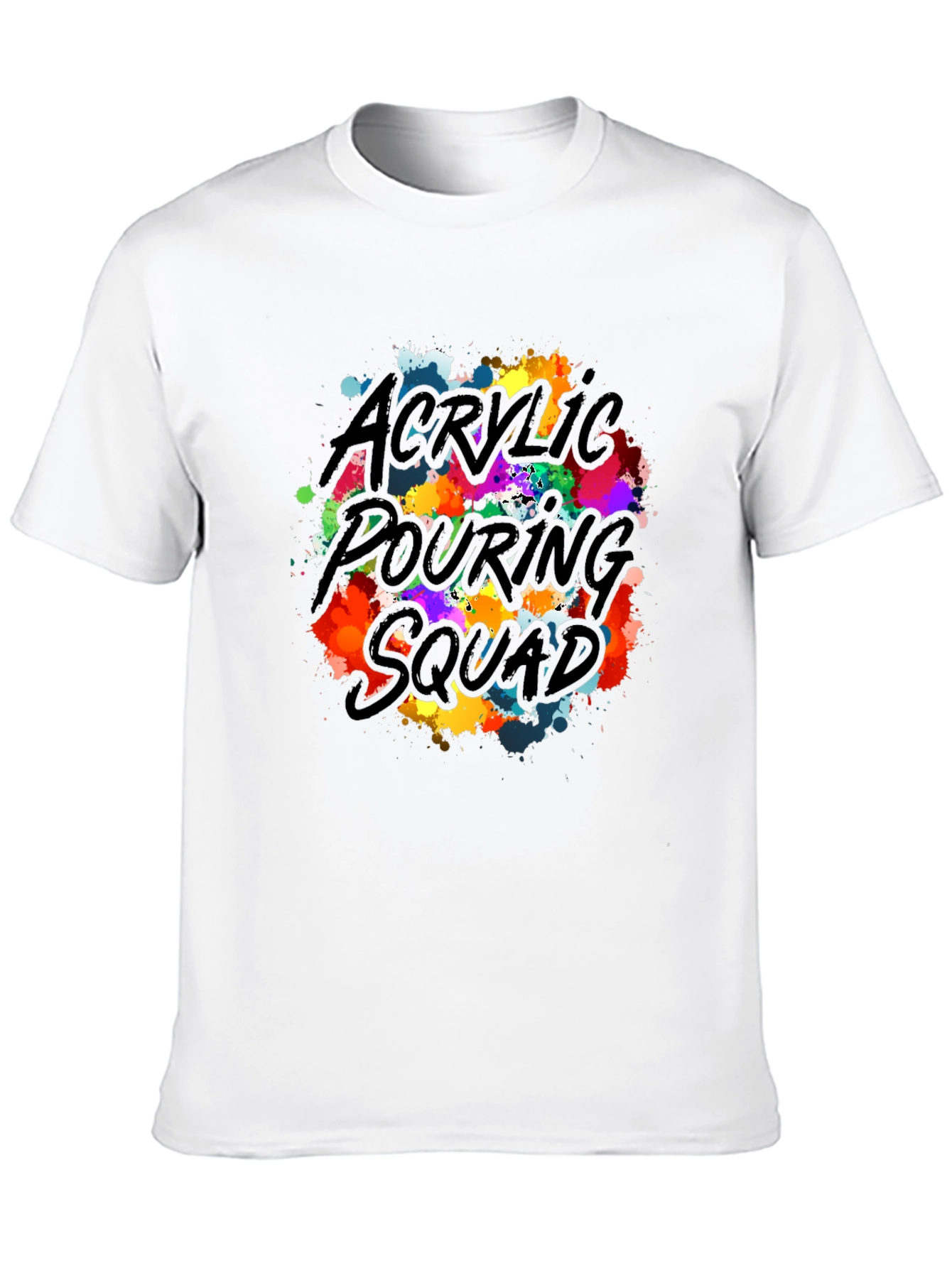 Acrylic Pouring Squad Graphic T-Shirt