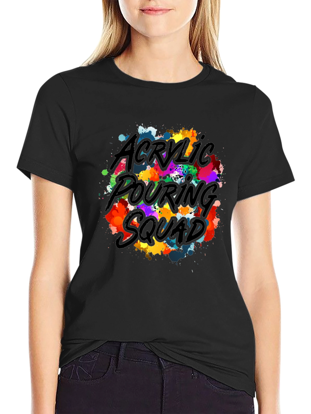 Acrylic Pouring Squad Graphic T-Shirt