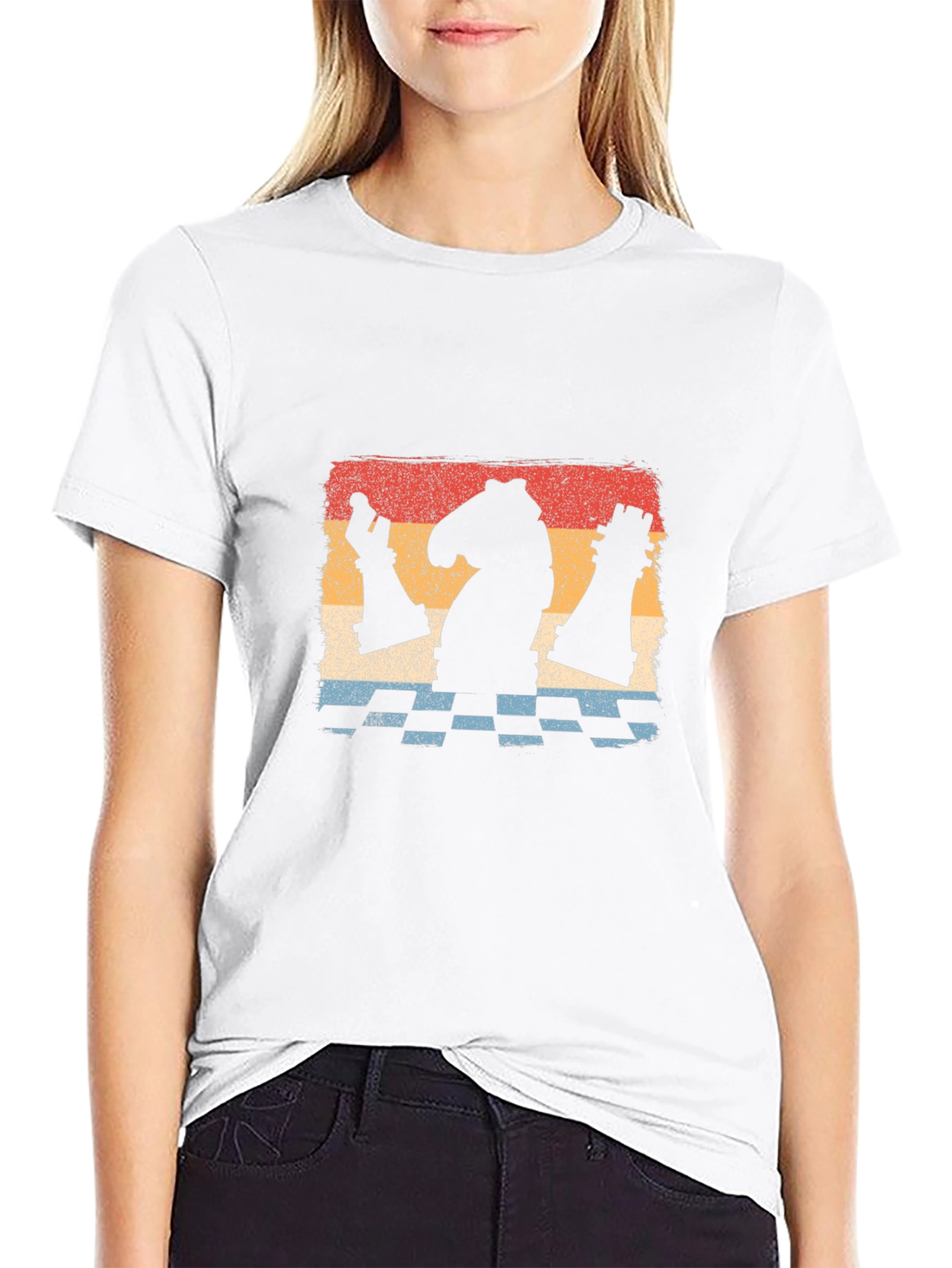 Chess Piece Graphic Tee - Retro Style