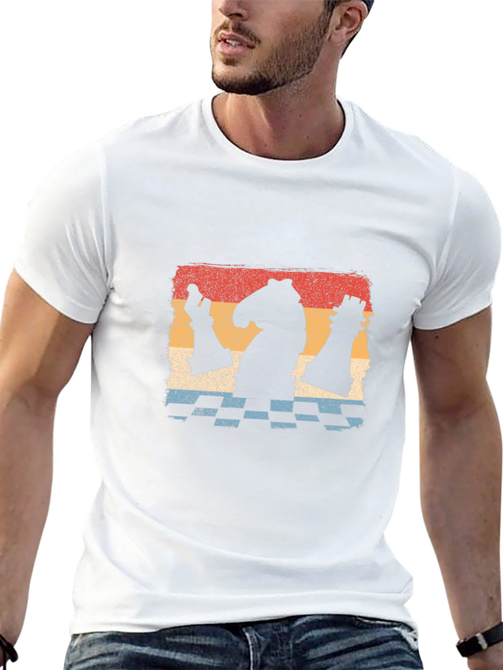 Chess Piece Graphic Tee - Retro Style