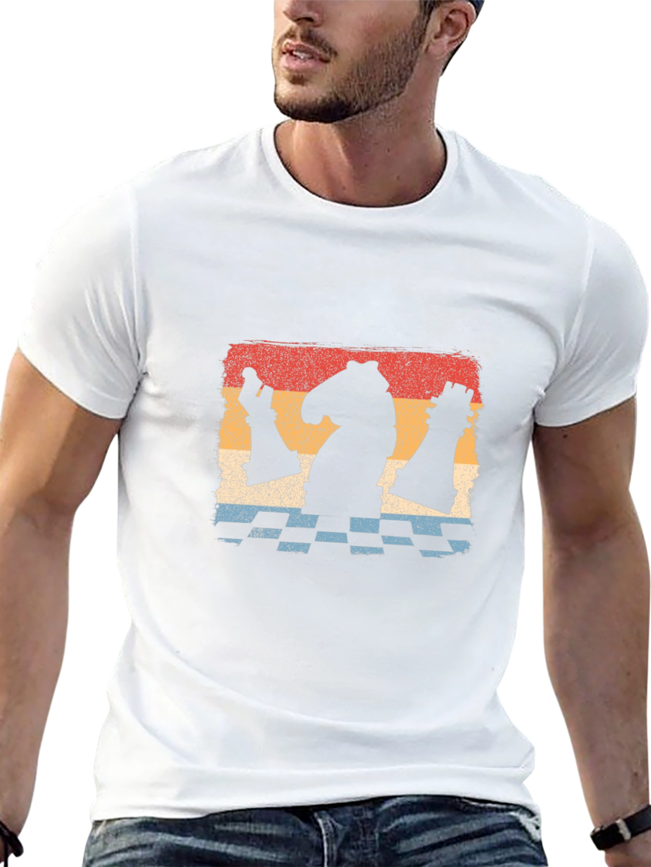Chess Piece Graphic Tee - Retro Style