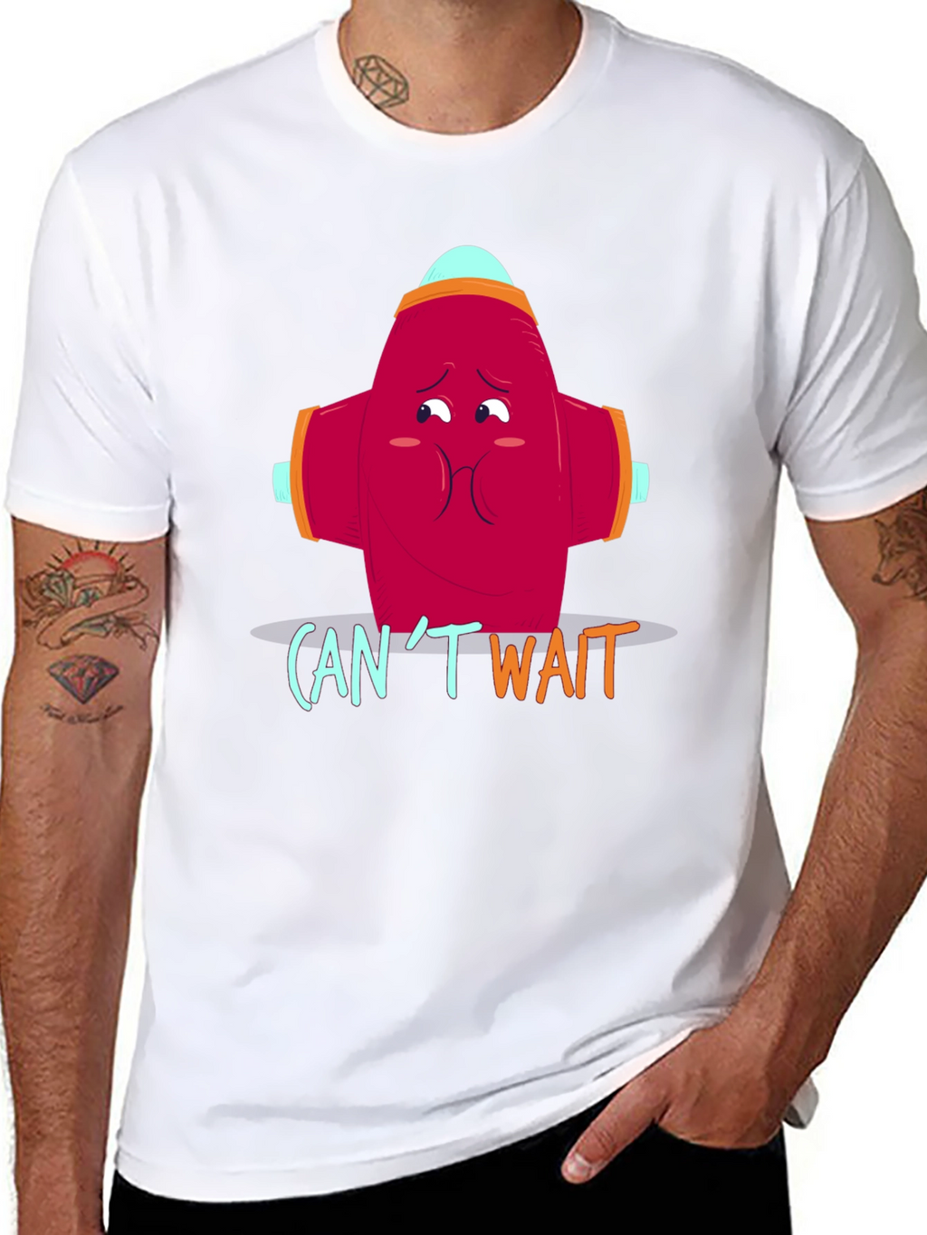 Cant Wait Fire Hydrant Graphic Tee