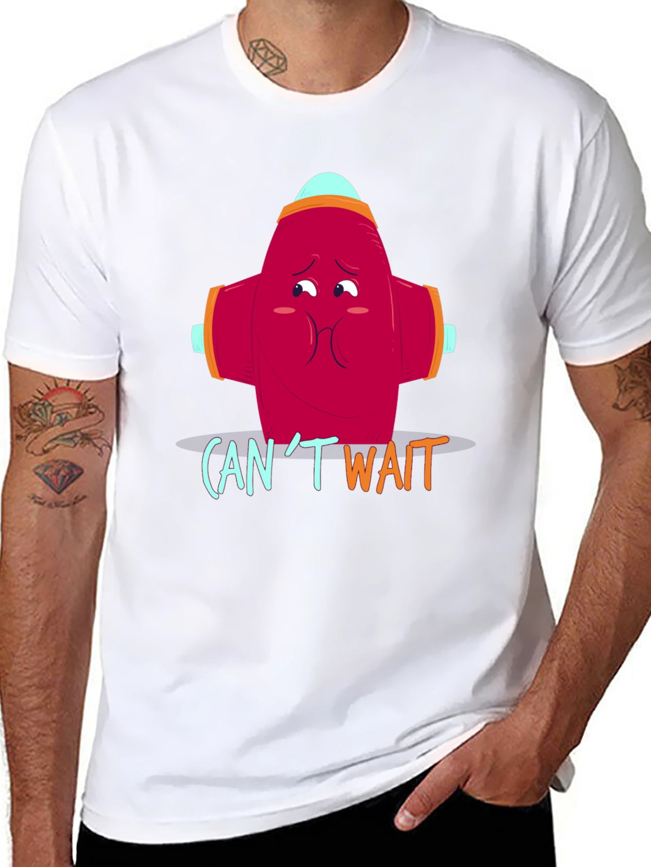Cant Wait Fire Hydrant Graphic Tee