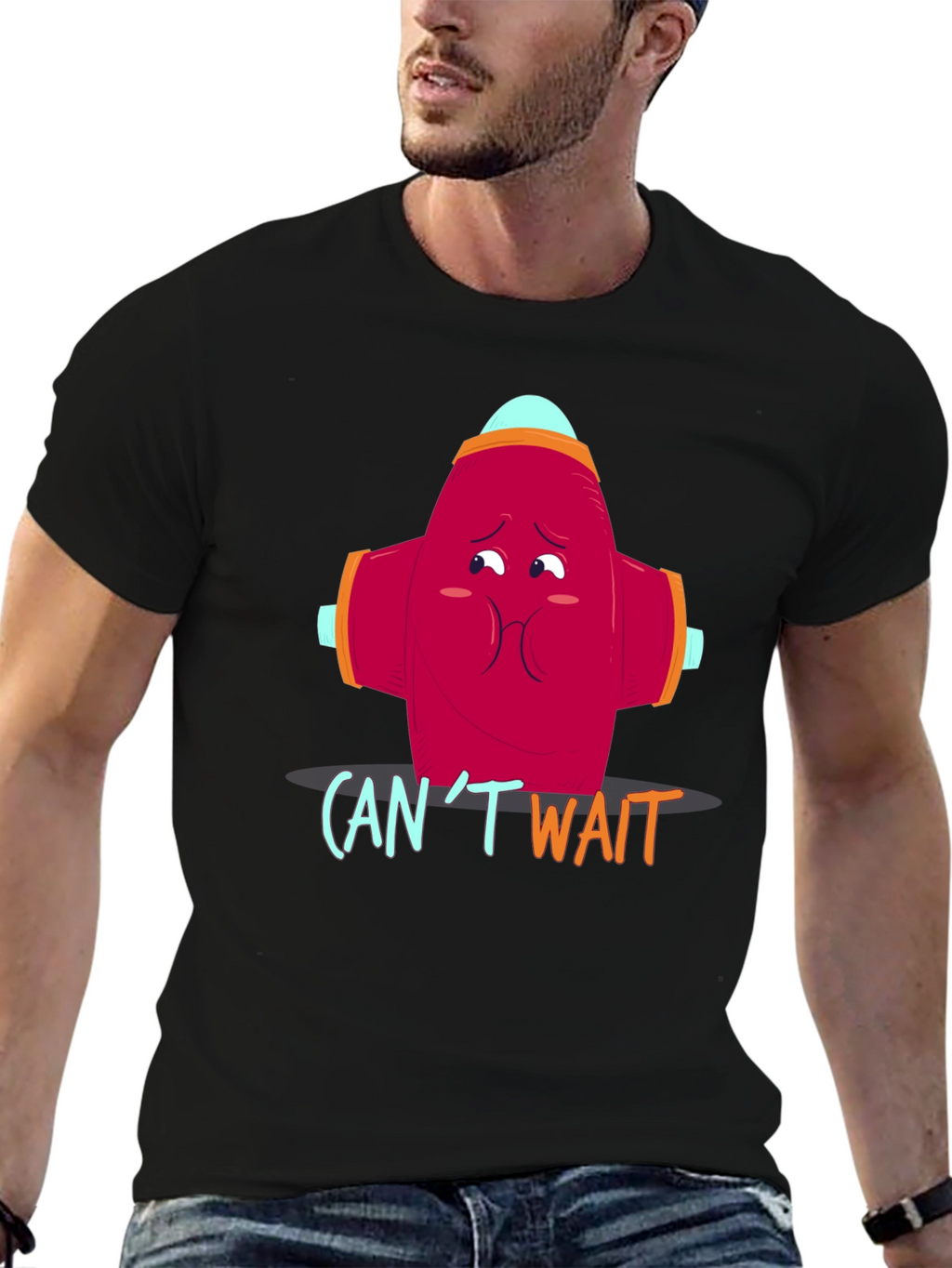 Cant Wait Fire Hydrant Graphic Tee