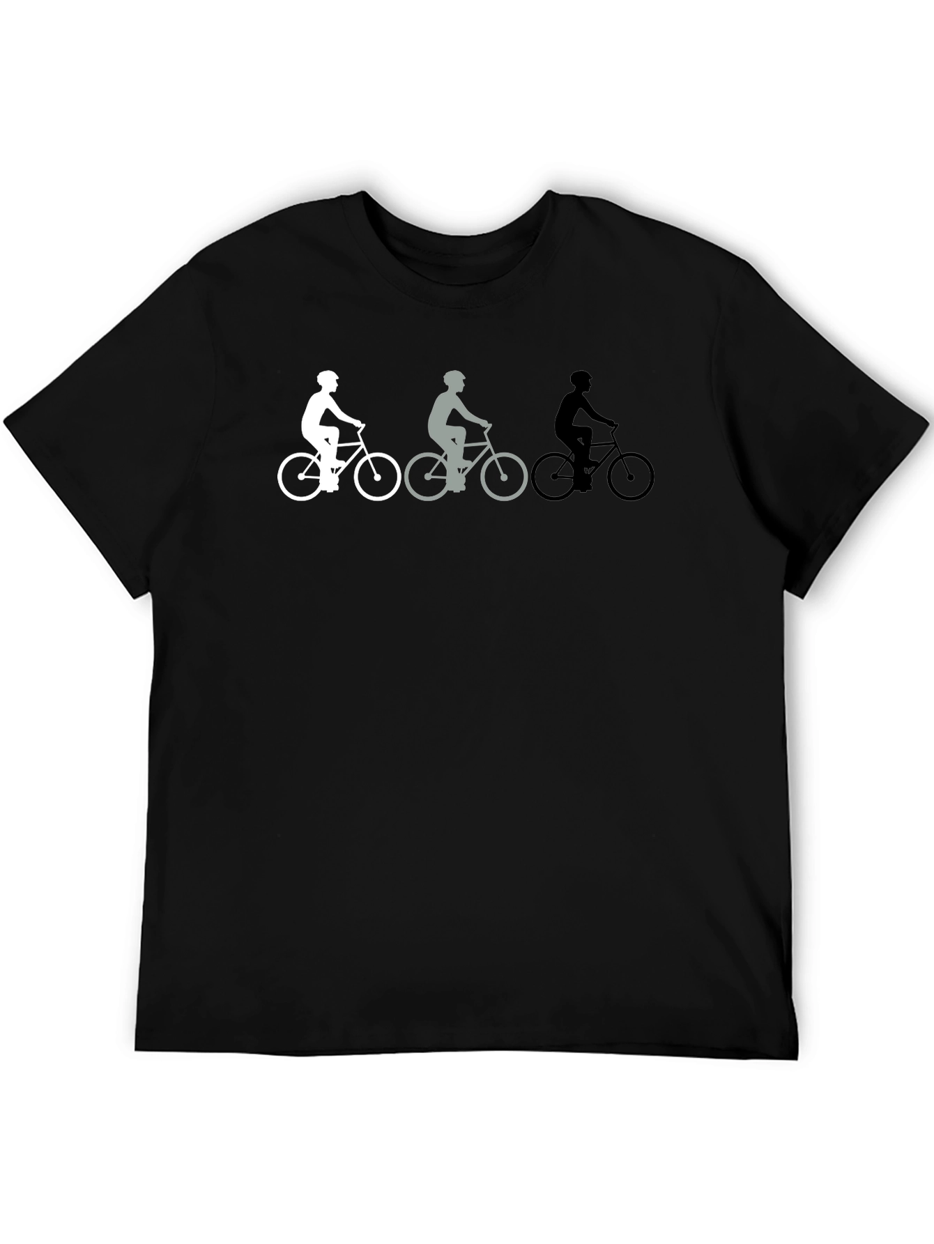 Biker Evolution Graphic Tee - Black Cotton T-Shirt