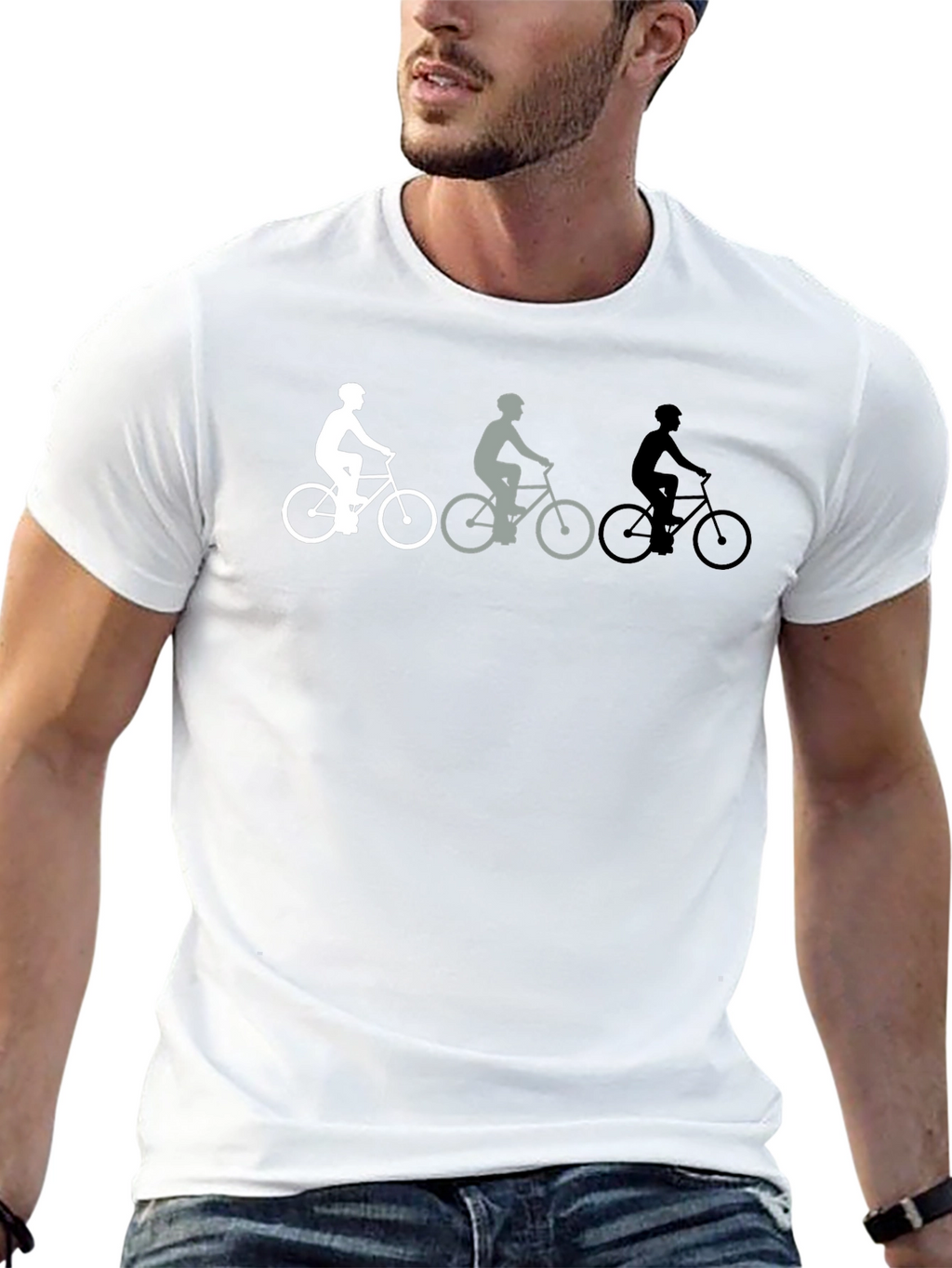 Biker Evolution Graphic Tee - Black Cotton T-Shirt