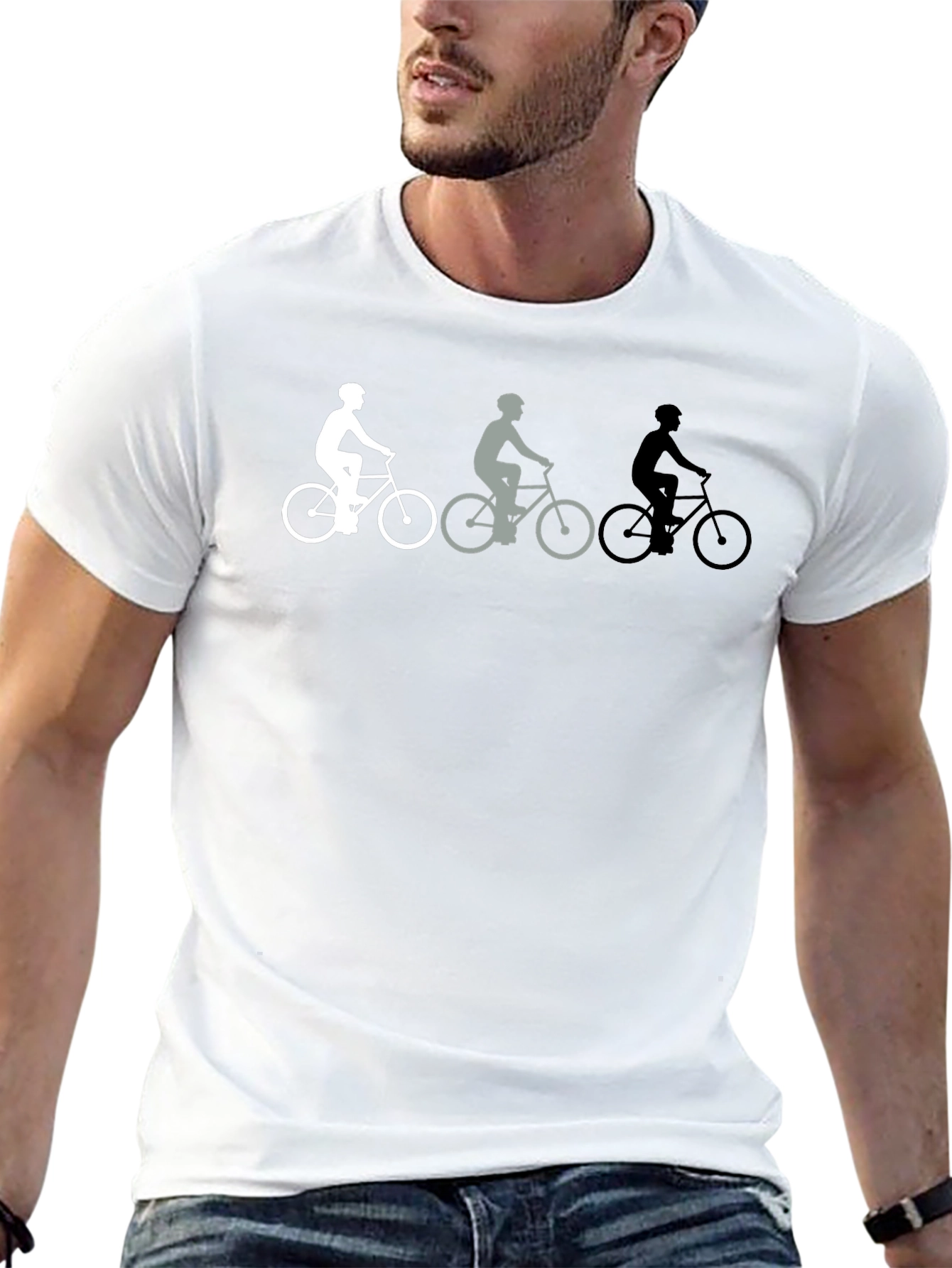 Biker Evolution Graphic Tee - Black Cotton T-Shirt