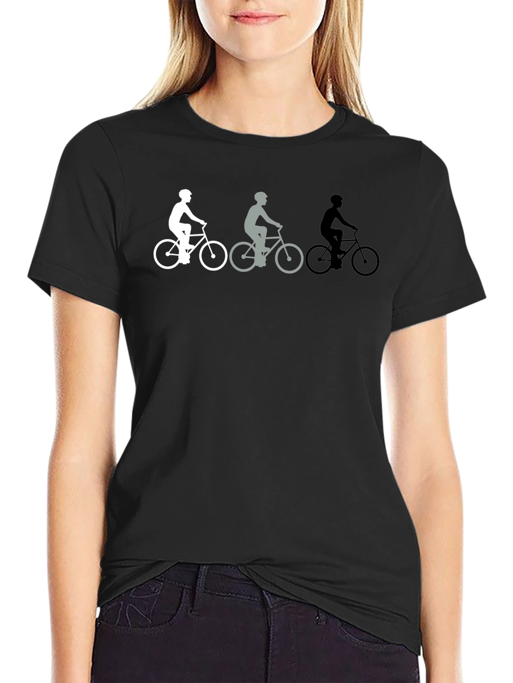 Biker Evolution Graphic Tee - Black Cotton T-Shirt