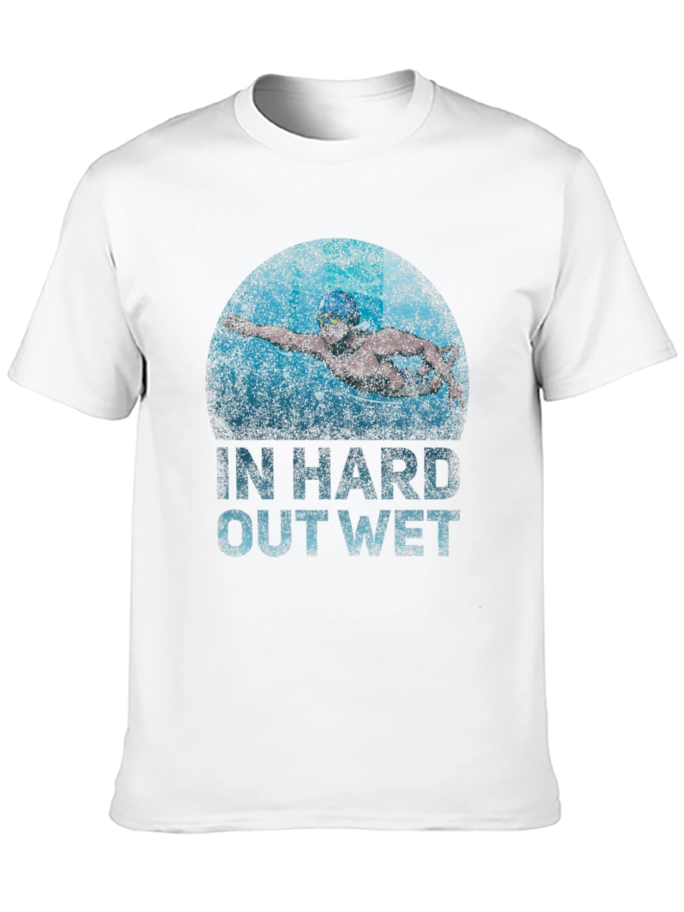 Swimmer In Hard Out Wet Graphic T-Shirt