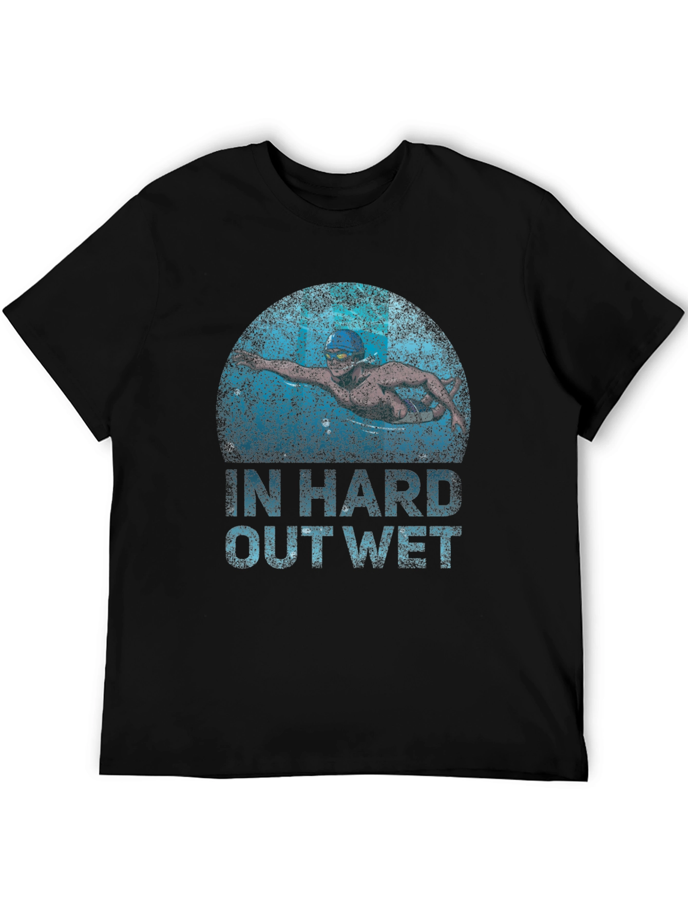 Swimmer In Hard Out Wet Graphic T-Shirt