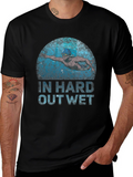 Swimmer In Hard Out Wet Graphic T-Shirt