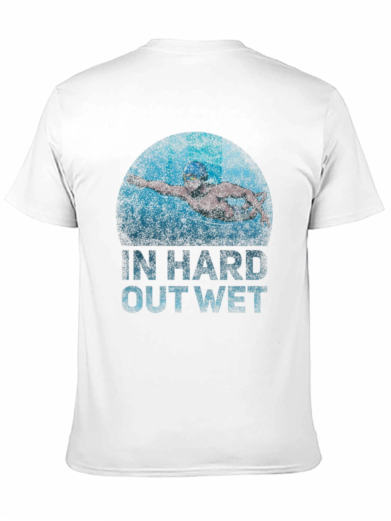 Swimmer In Hard Out Wet Graphic T-Shirt