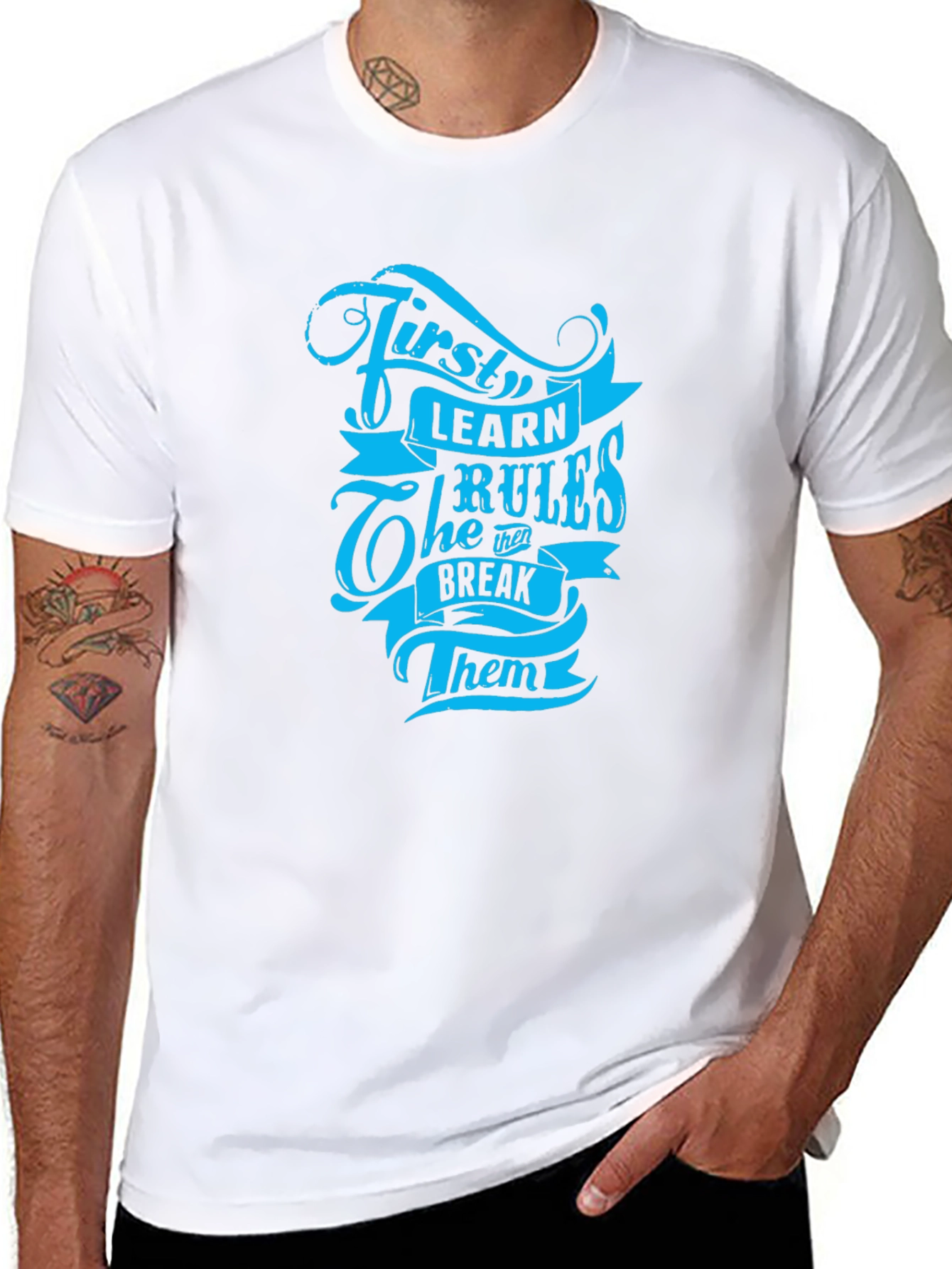 First Learn the Rules Graphic Tee - Black
