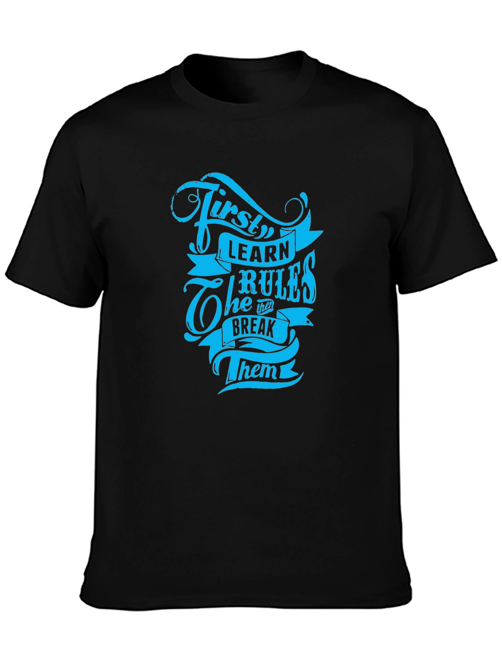 First Learn the Rules Graphic Tee - Black