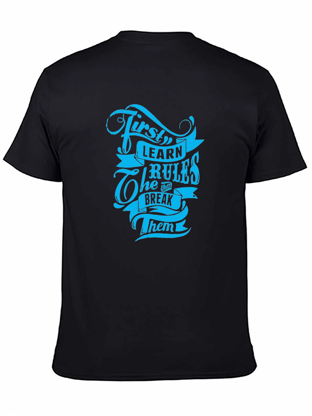 First Learn the Rules Graphic Tee - Black