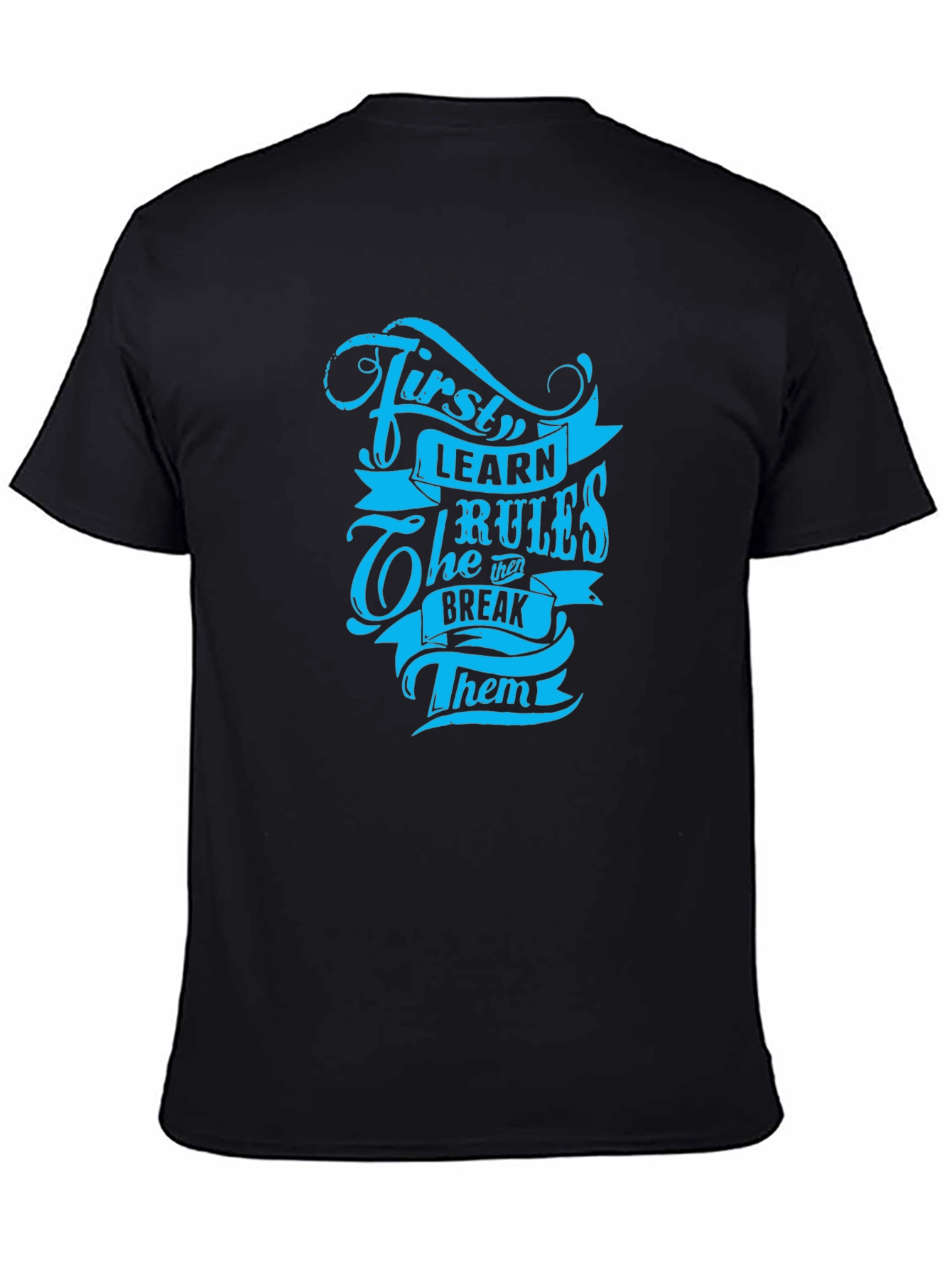 First Learn the Rules Graphic Tee - Black