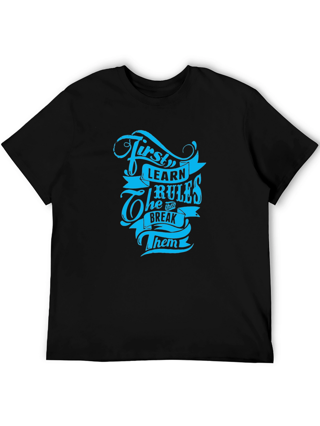 First Learn the Rules Graphic Tee - Black