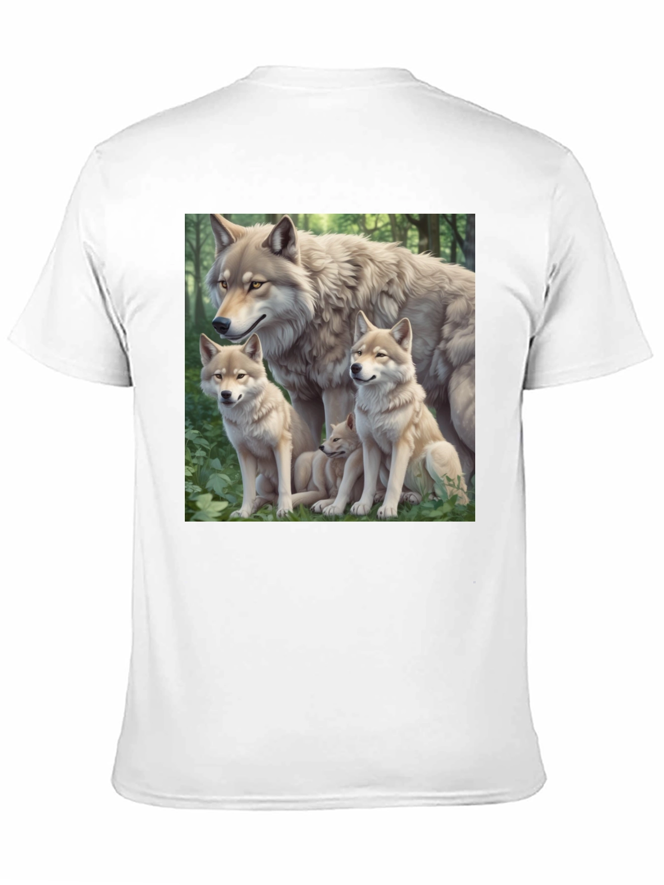 Wolf Pack Graphic Tee - Black Cotton T-Shirt