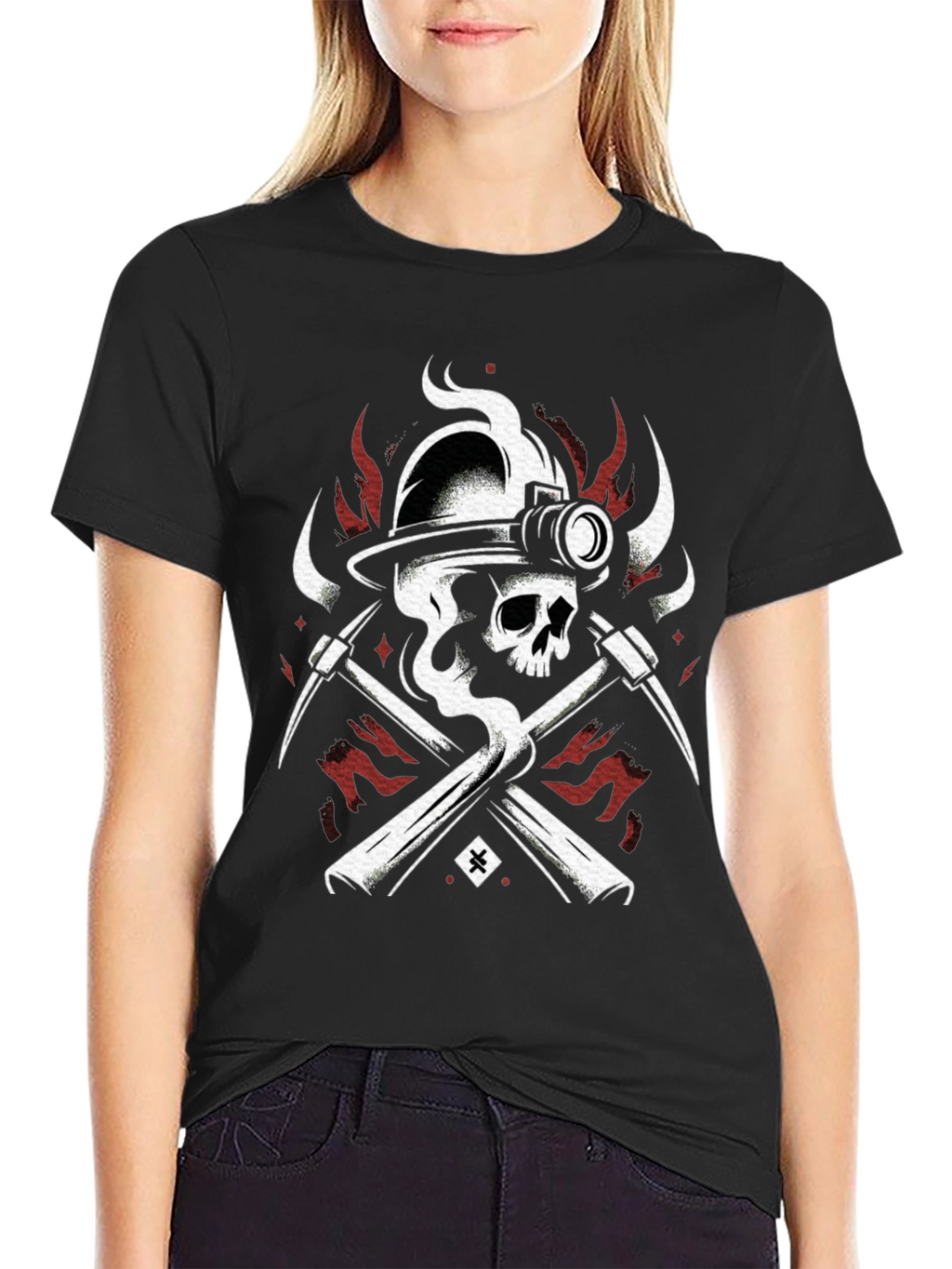 Skull Miner Black T-Shirt