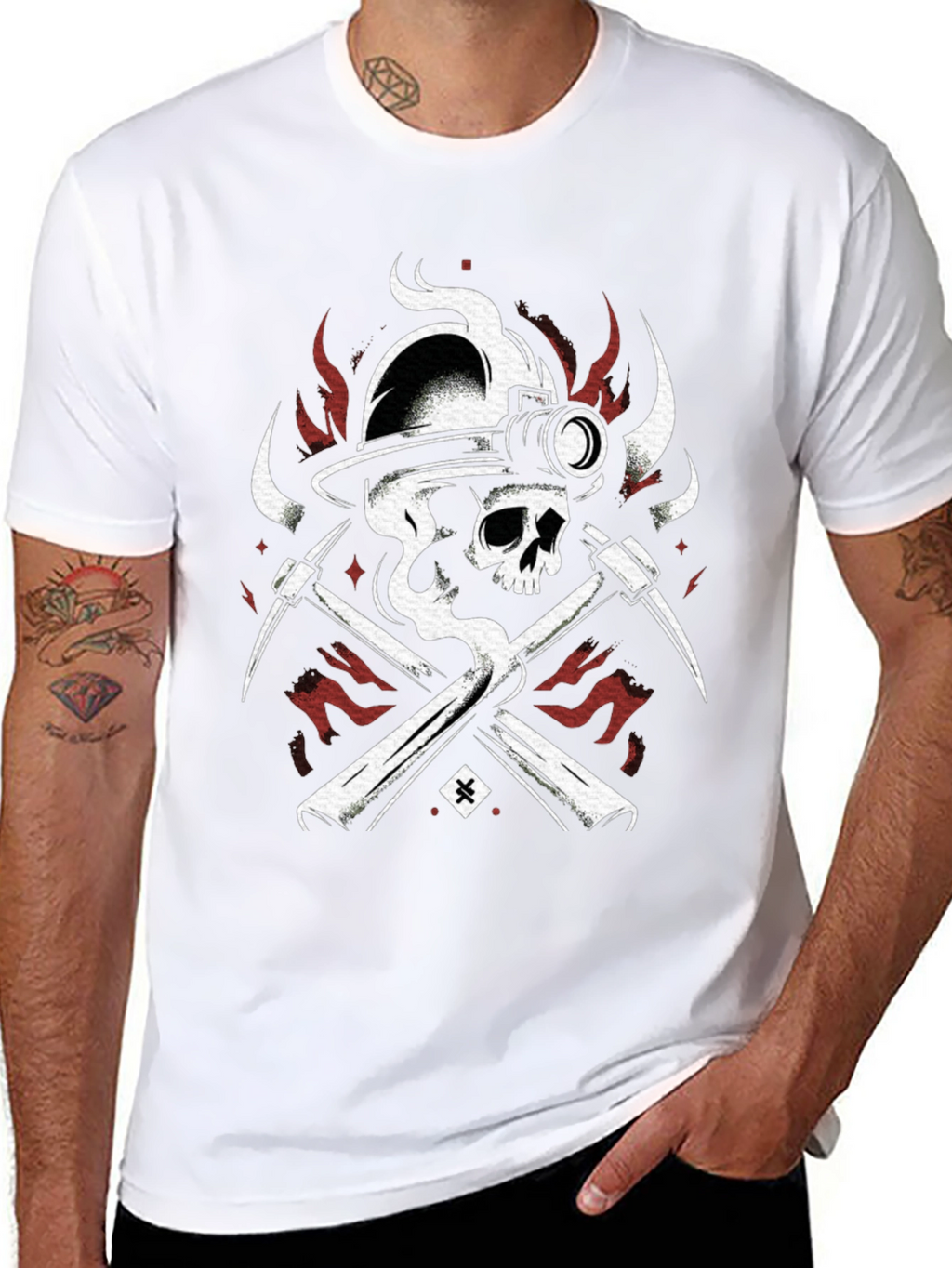 Skull Miner Black T-Shirt