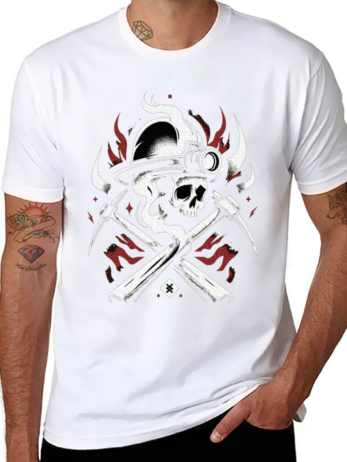 Skull Miner Black T-Shirt