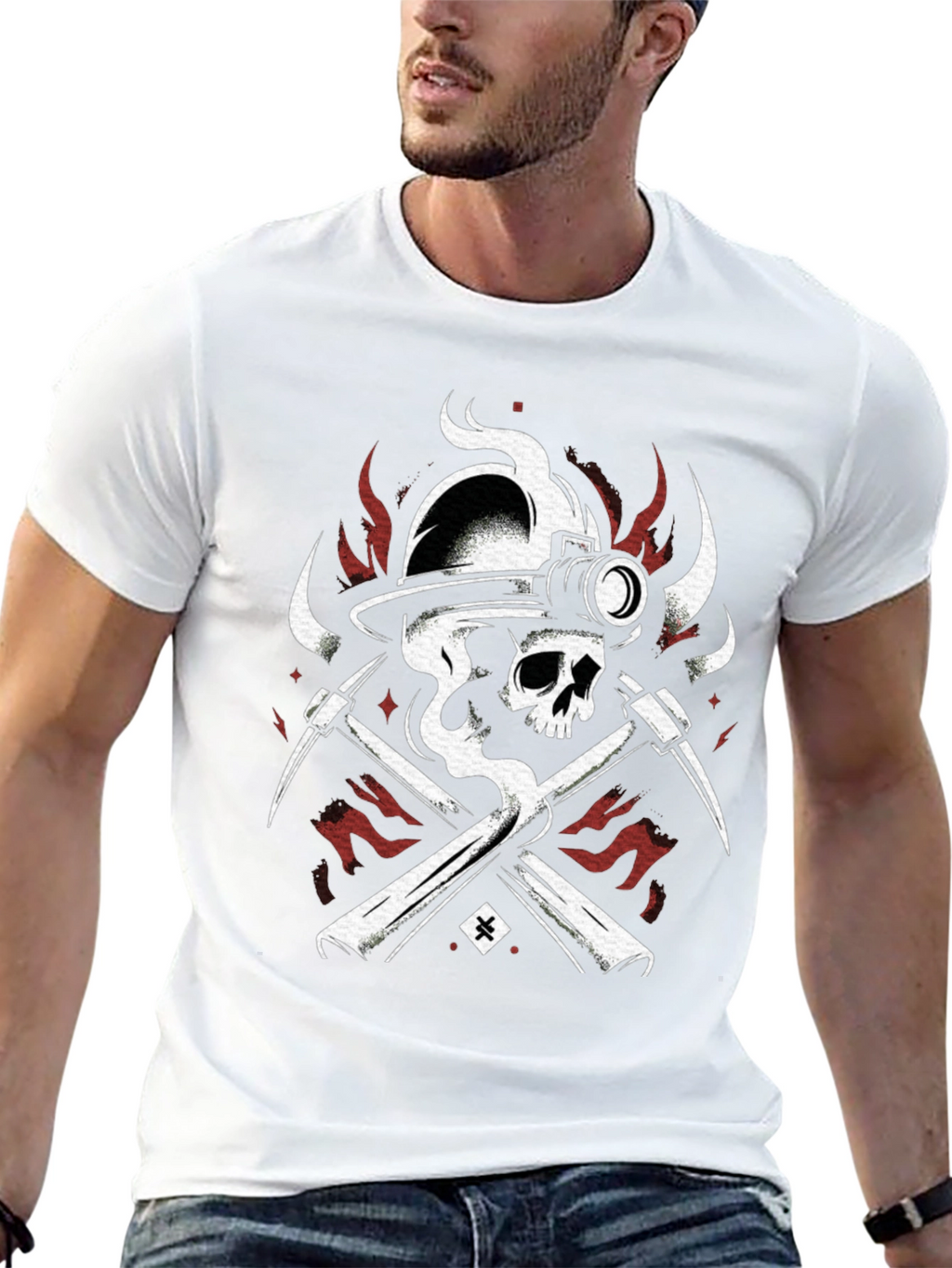 Skull Miner Black T-Shirt