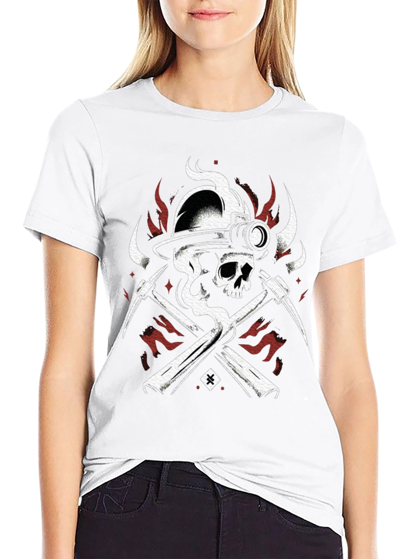 Skull Miner Black T-Shirt