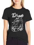 Draw and Pet Cats Graphic T-Shirt