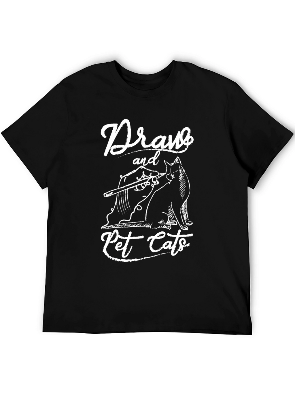 Draw and Pet Cats Graphic T-Shirt