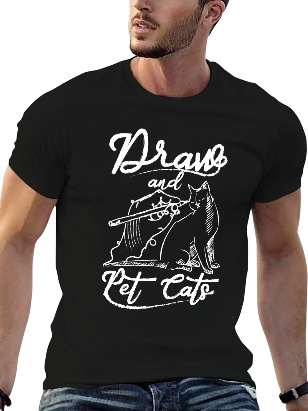 Draw and Pet Cats Graphic T-Shirt