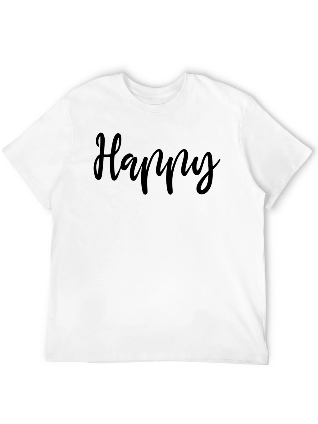 Happy Black T-Shirt - Casual Comfort