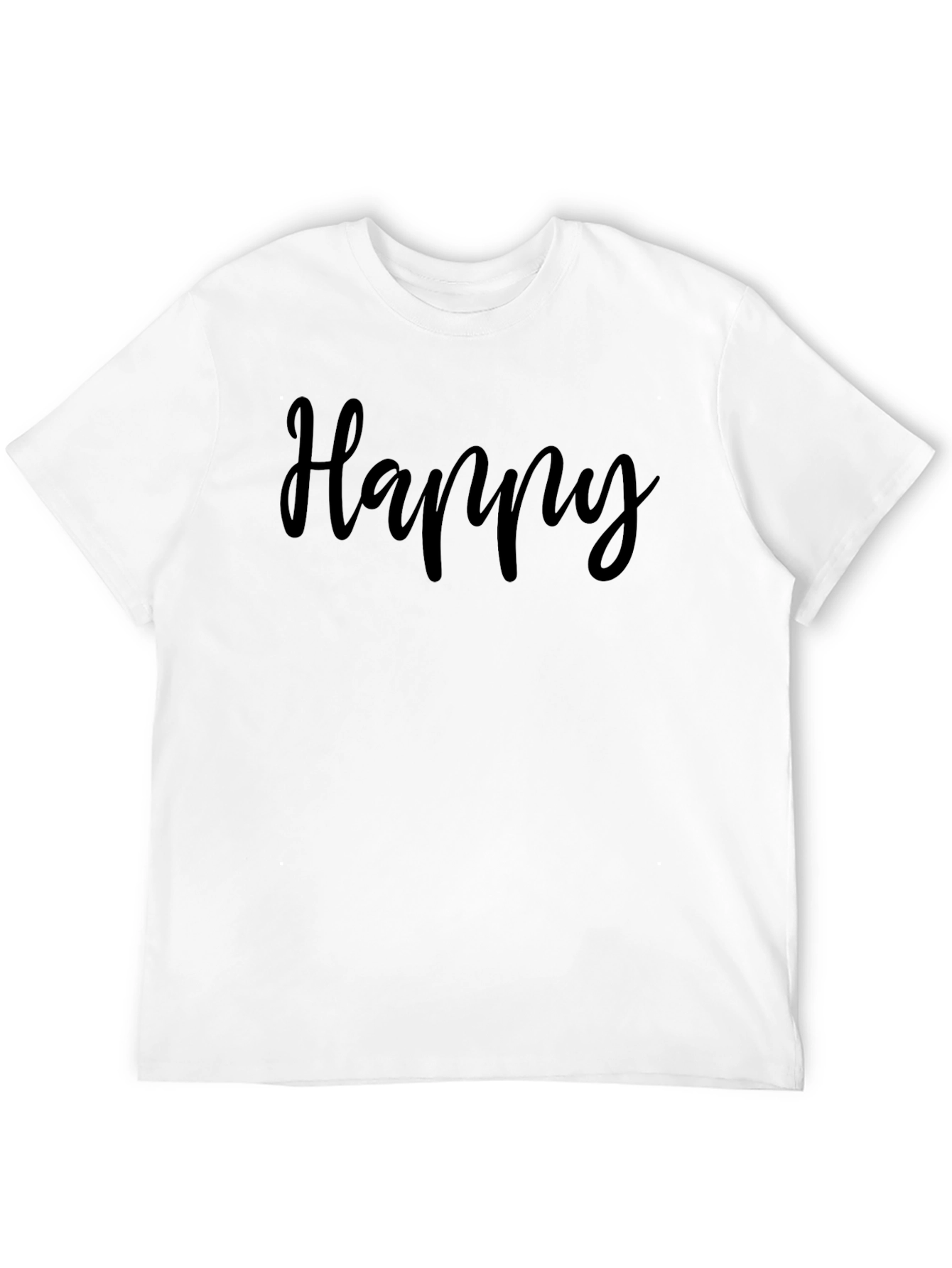 Happy Black T-Shirt - Casual Comfort