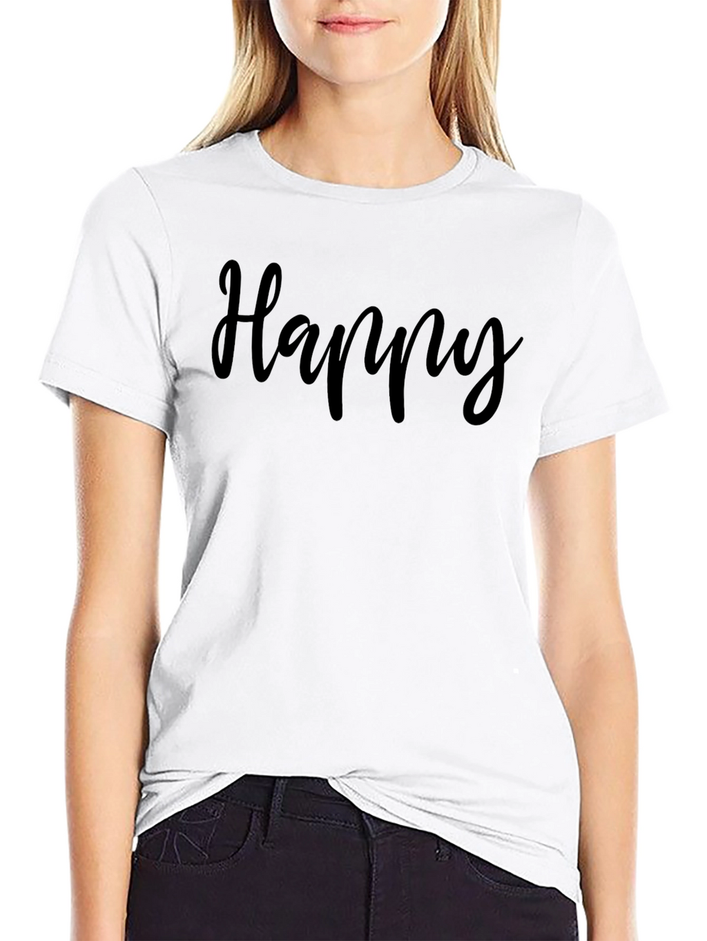 Happy Black T-Shirt - Casual Comfort