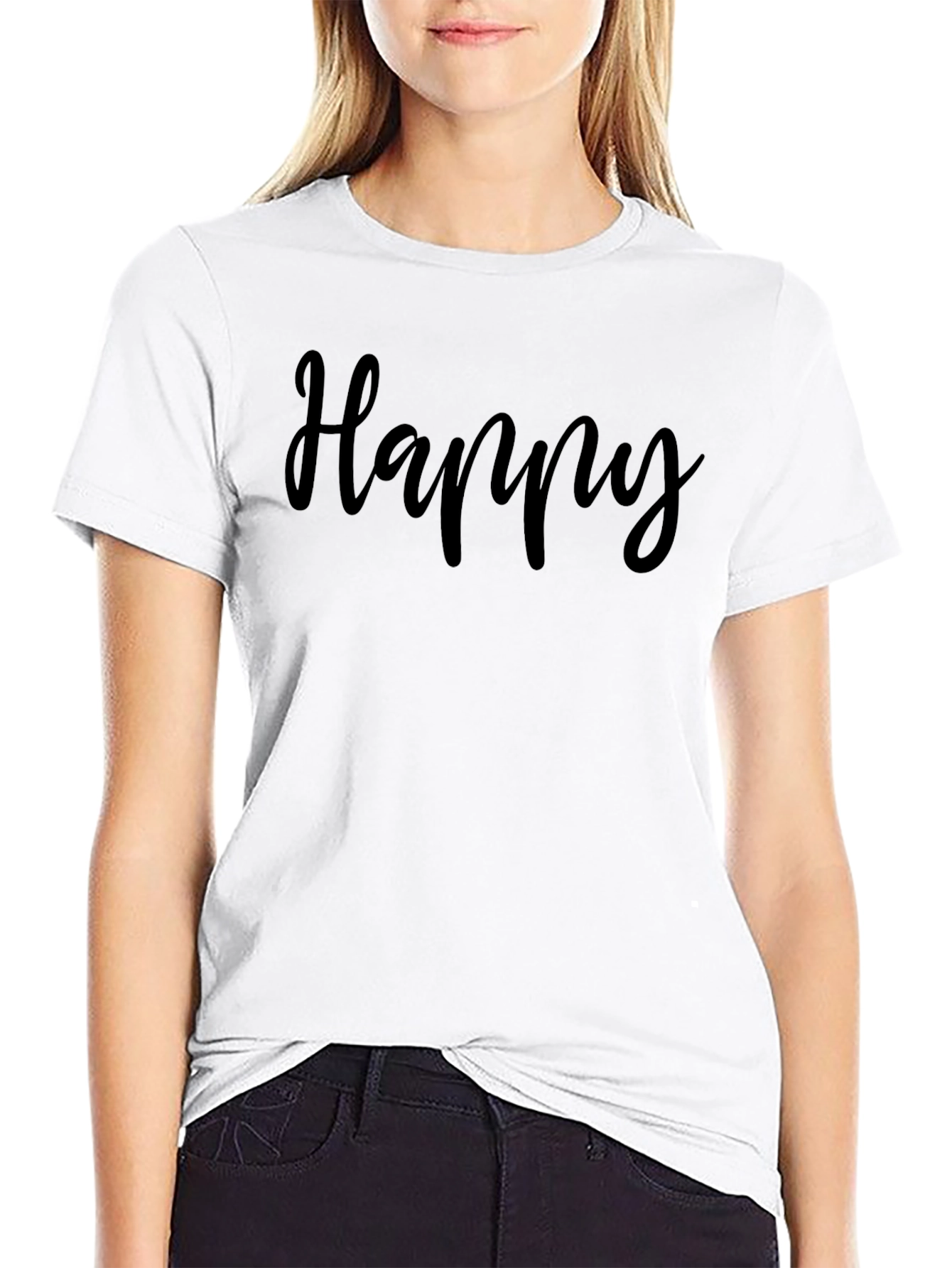 Happy Black T-Shirt - Casual Comfort
