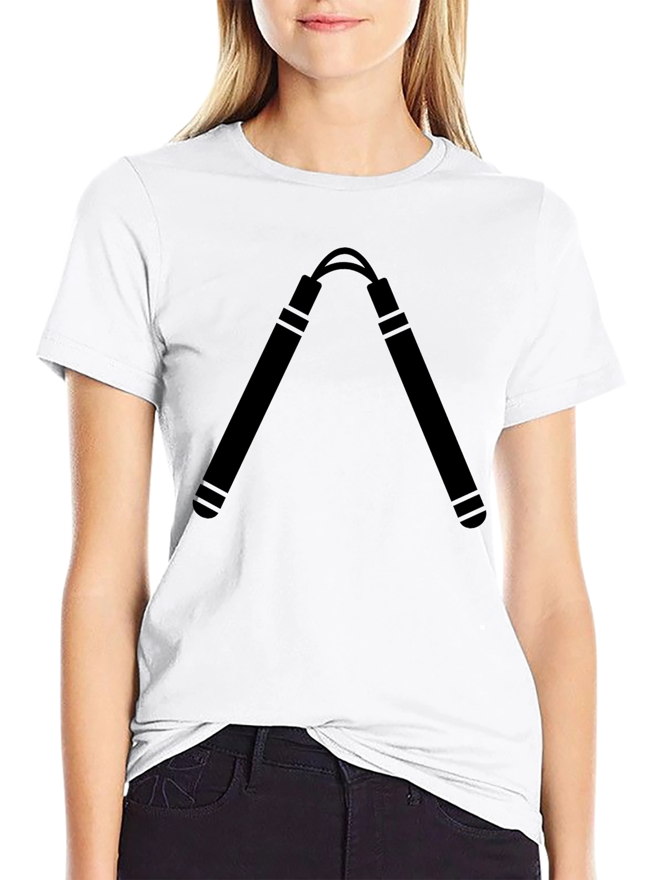 Nunchuck Graphic Tee - Black Martial Arts T-Shirt