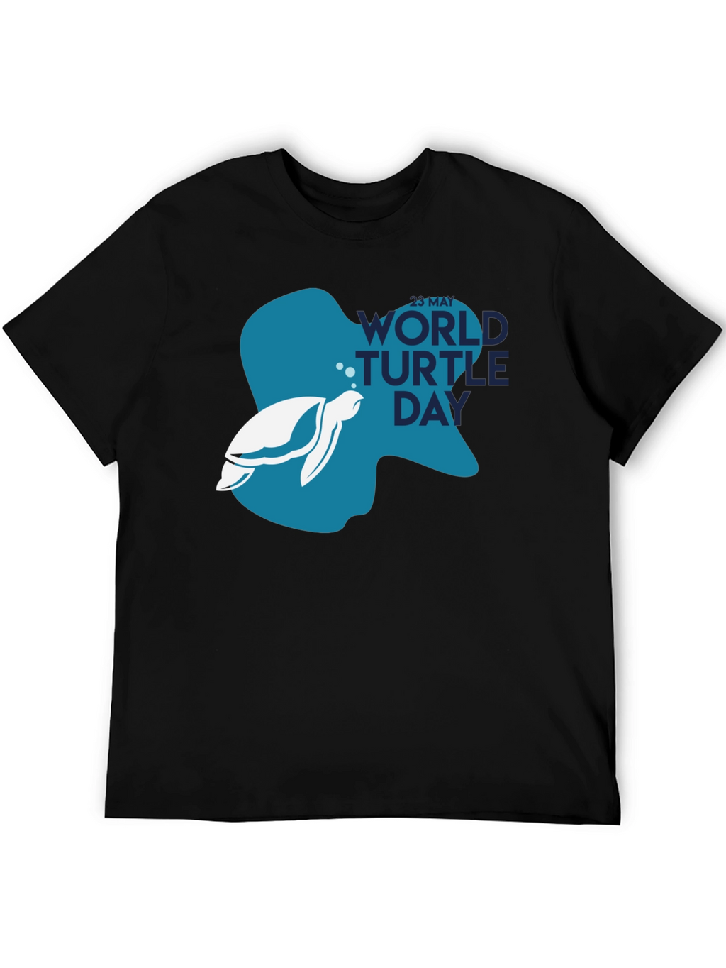 World Turtle Day T-Shirt - Black Cotton Tee