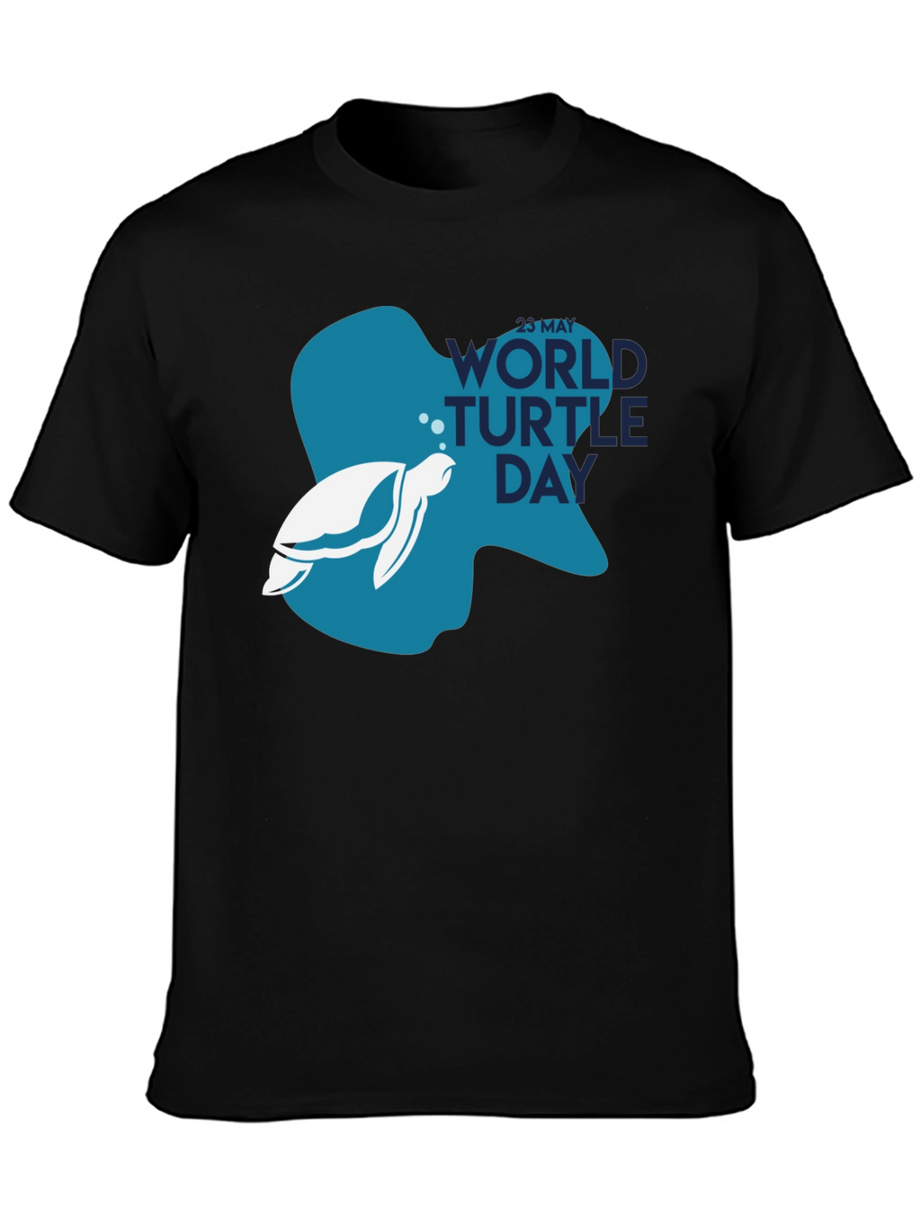 World Turtle Day T-Shirt - Black Cotton Tee
