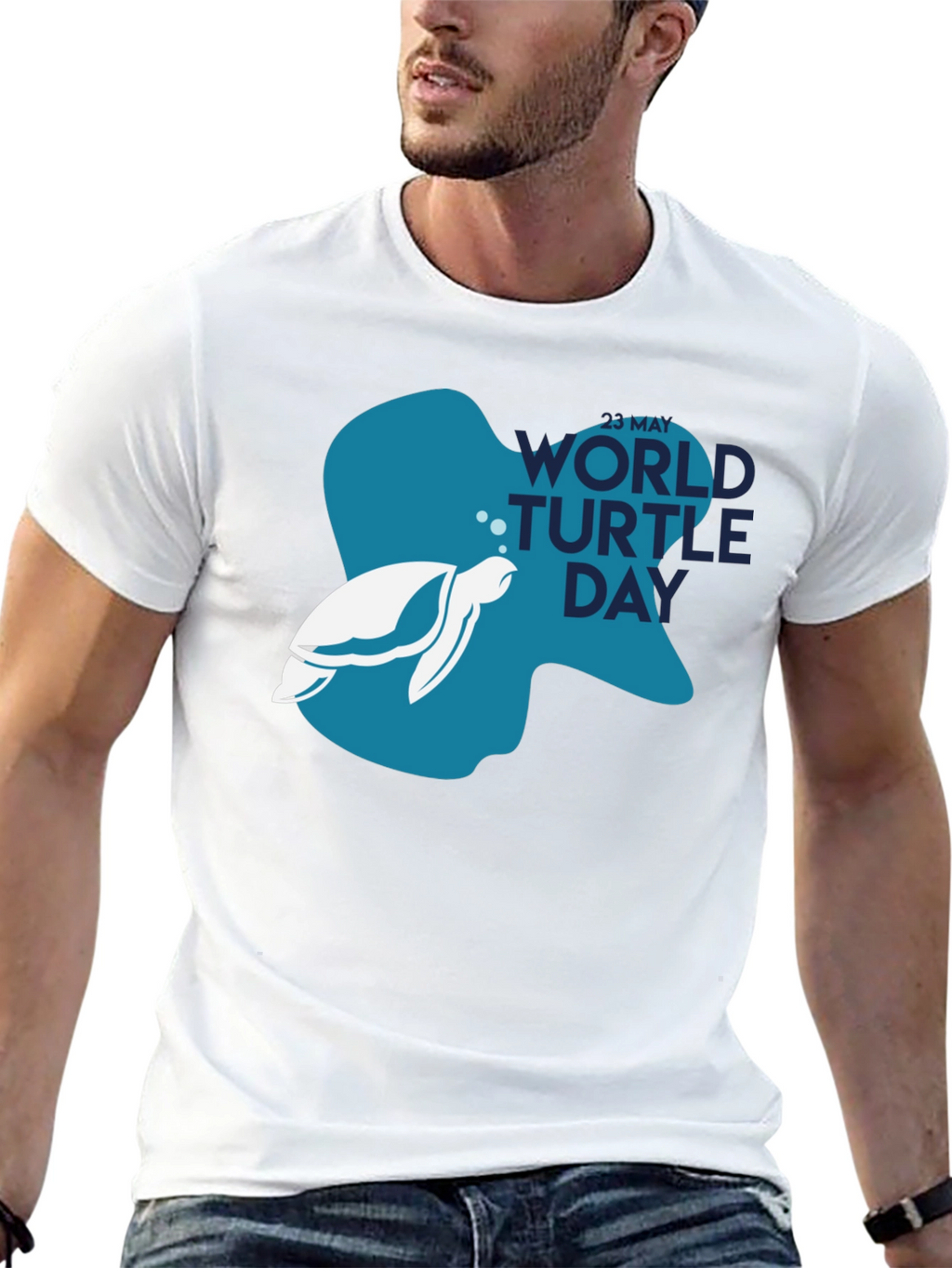 World Turtle Day T-Shirt - Black Cotton Tee