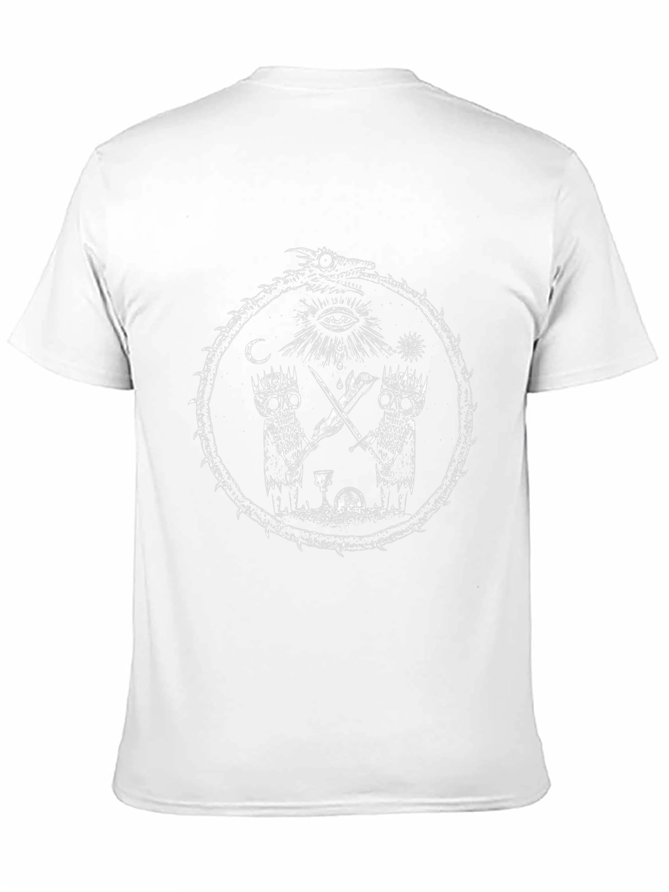 Occult Graphic Print Tee - Black Cotton T-Shirt