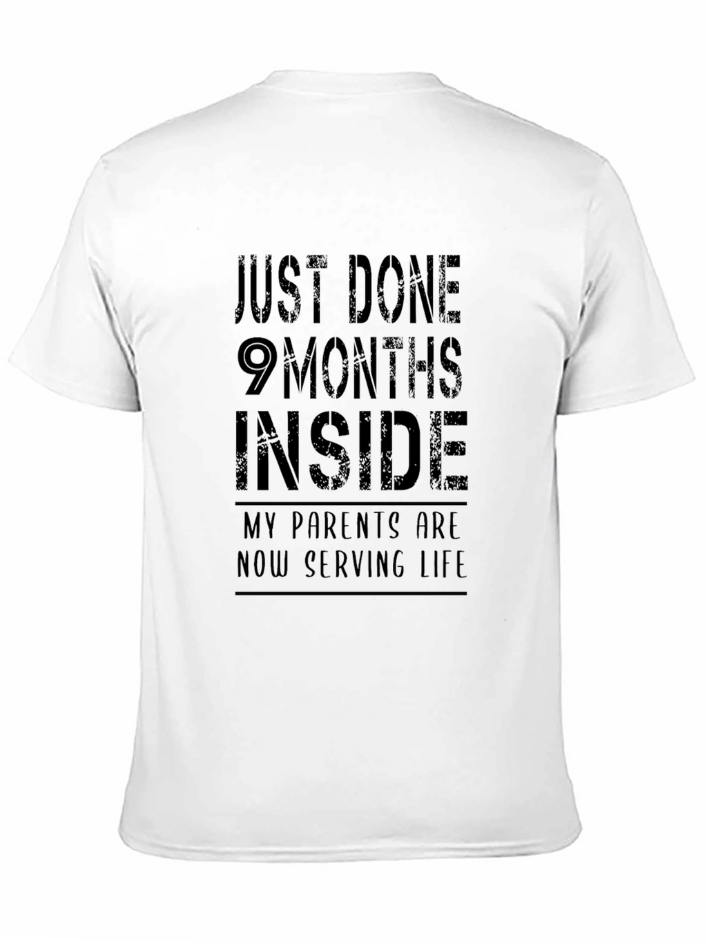 9 Months Inside Black Graphic Tee