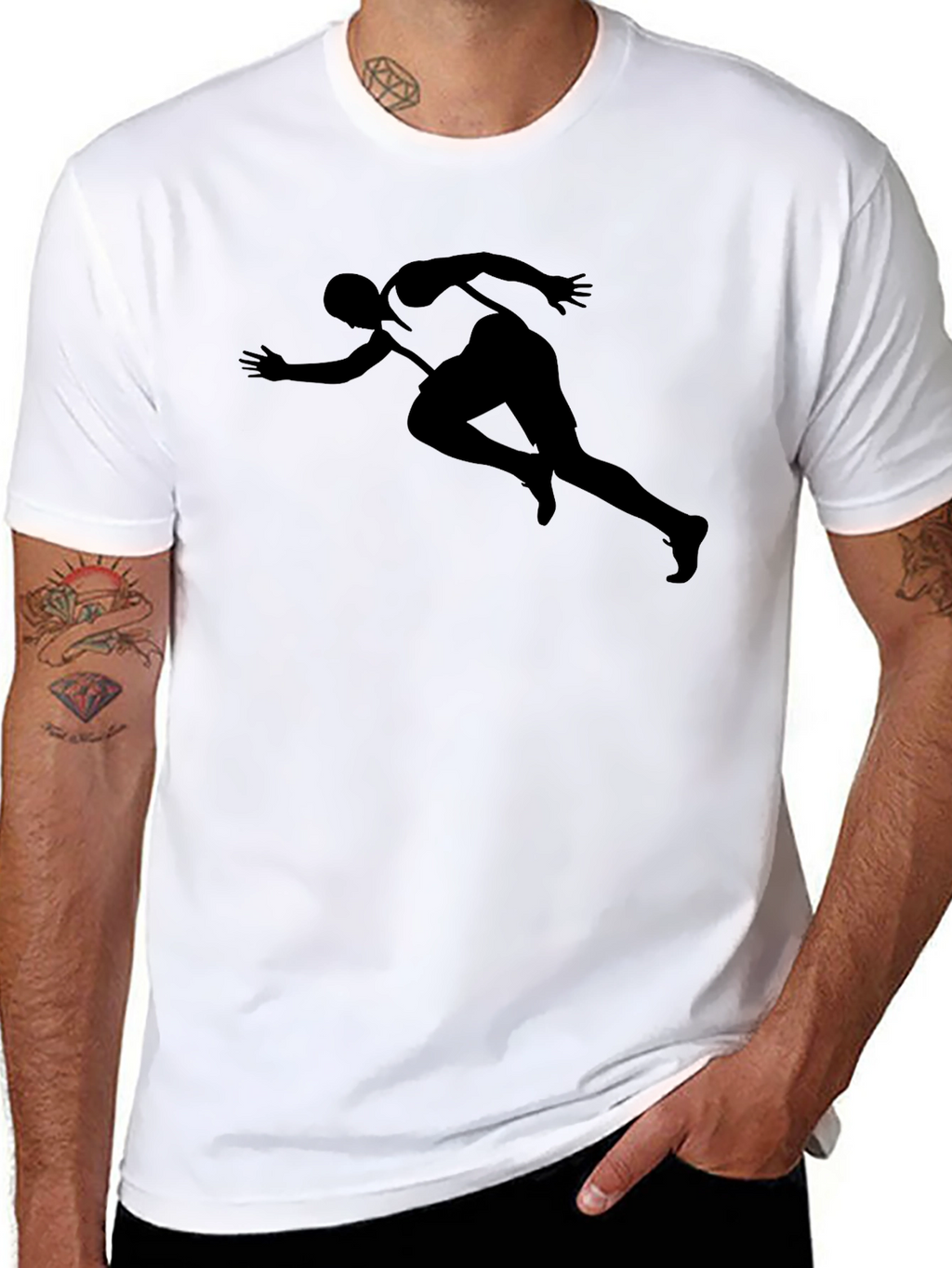 Black Runner Silhouette T-Shirt