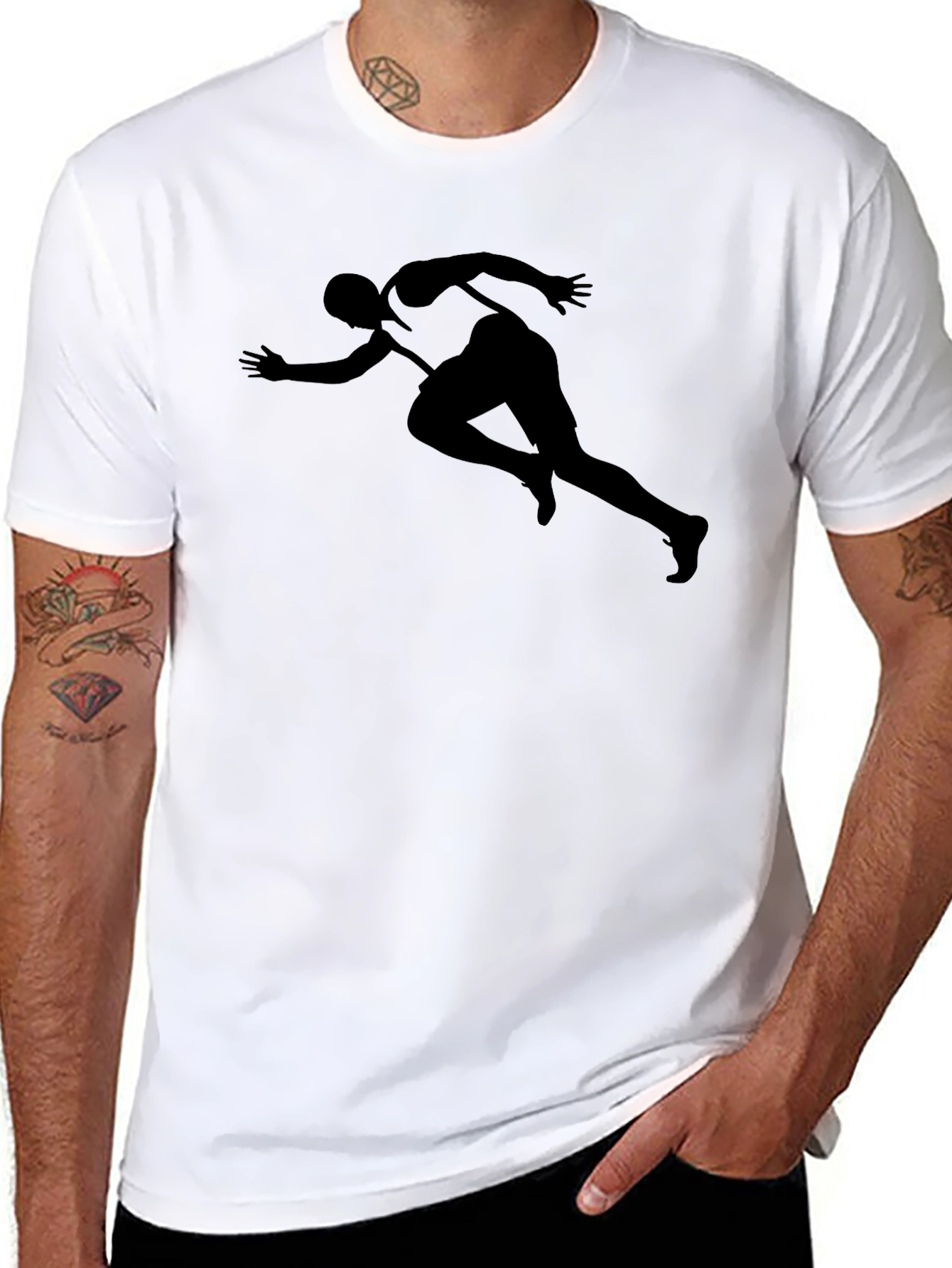 Black Runner Silhouette T-Shirt